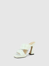Mules de Salto Kitten em Branco